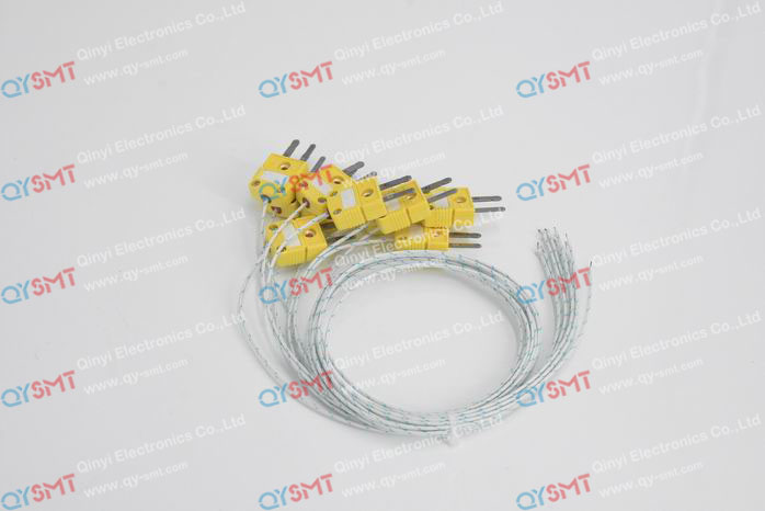 Fiber K Thermocouple and Male Connector  length 50cm   dia 0.2mm