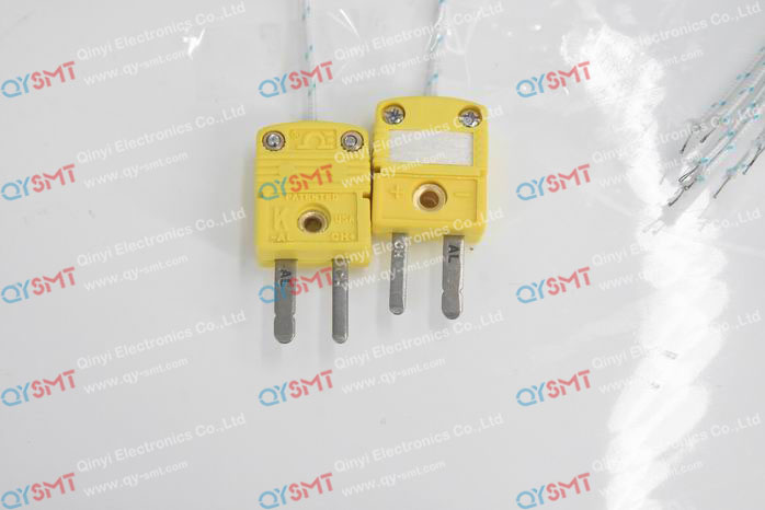 Fiber K Thermocouple and Male Connector  length 50cm   dia 0.2mm