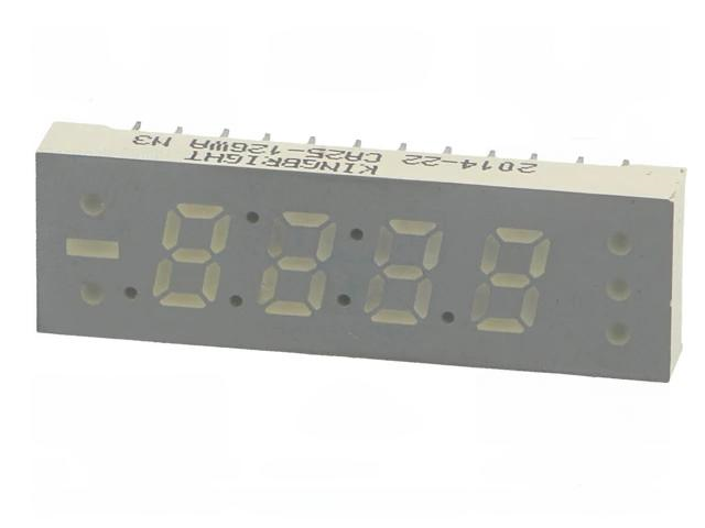 Kingbright Electronic, LED, 7-segment, 6.2mm, 0.244", No.char: 4, green, 3÷10.5mcd